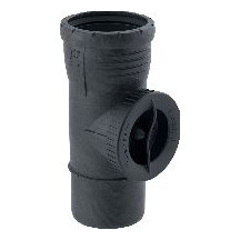 Geberit ReinigungsStück Silent-Pro DN 90 90 Grad runde Serviceöffnung EPDM Dichtung PP-MX 393427141