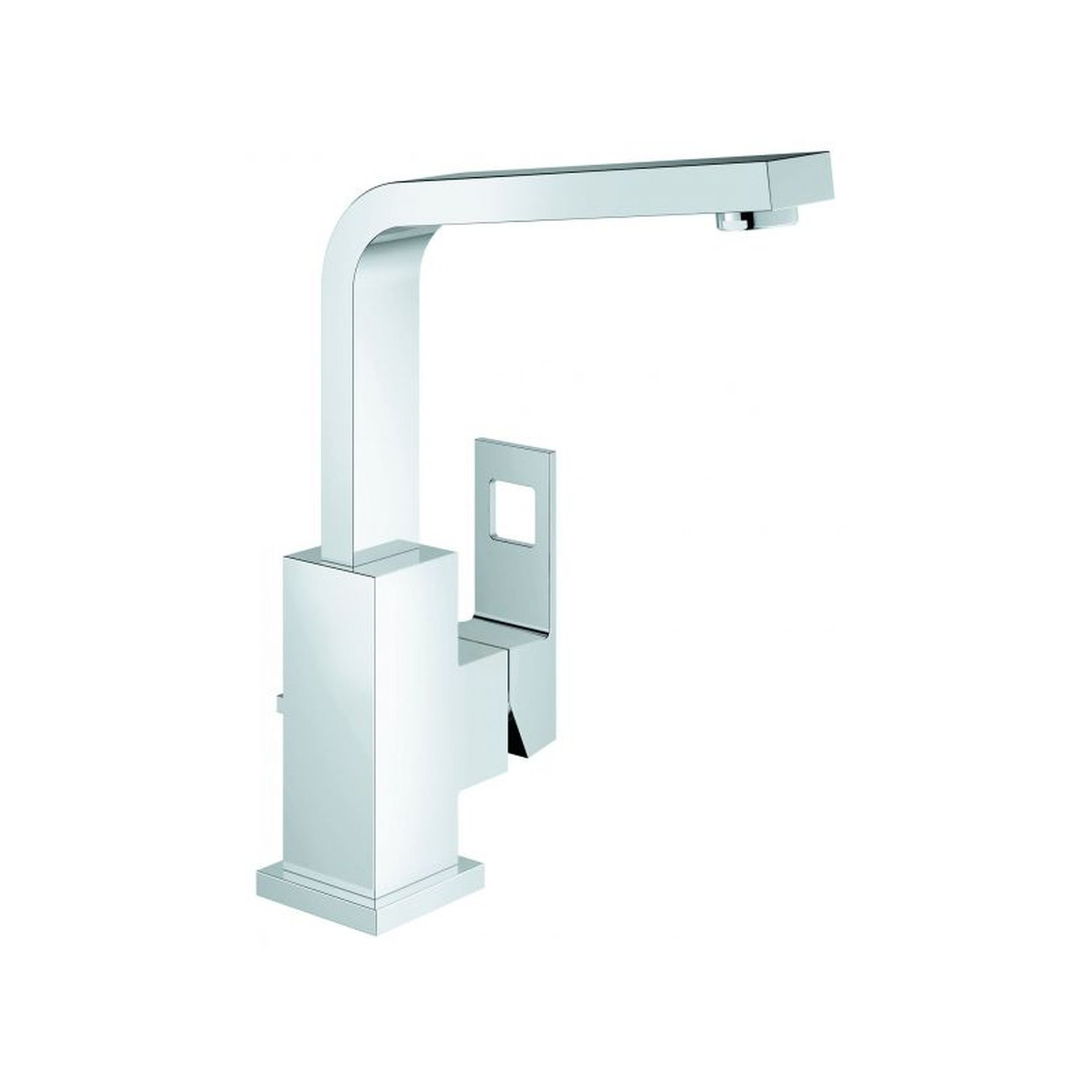 GROHE Einhebel-Waschtischbatterie Eurocube 231 EcoJoy L-Size SilkMove Zugstangen-Ablaufgarnitur Chrom 2313500E