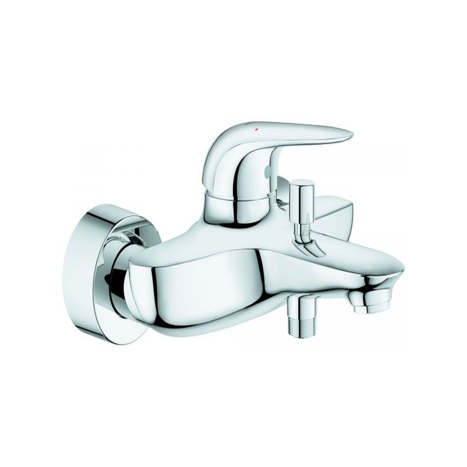 GROHE Wannenmischer Eurostyle Einhebel 23726003 Wandmontage verchromt SilkMove 35 mm geschlossener Hebel Umsteller