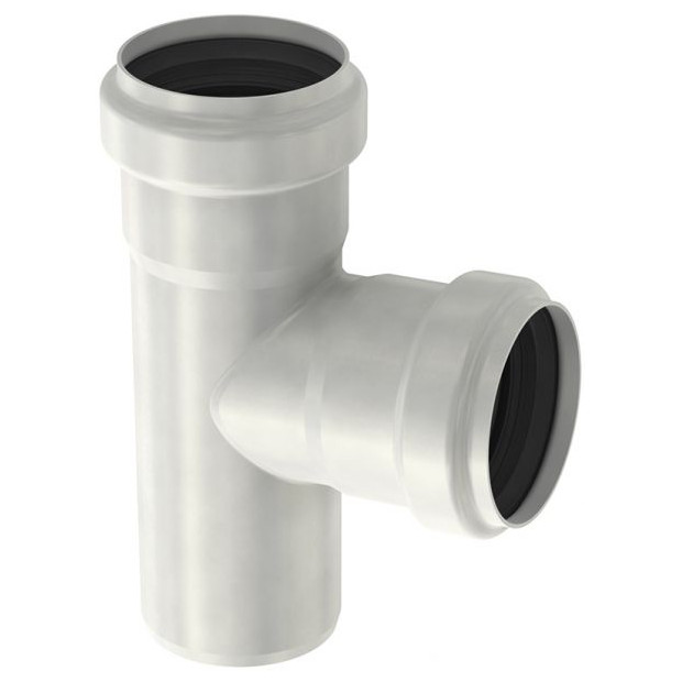 ACO PASSAVANT Abzweig PIPE d50 87,5 Grad Edelstahl 1.4404 Steckmuffe EPDM 0174.02.47