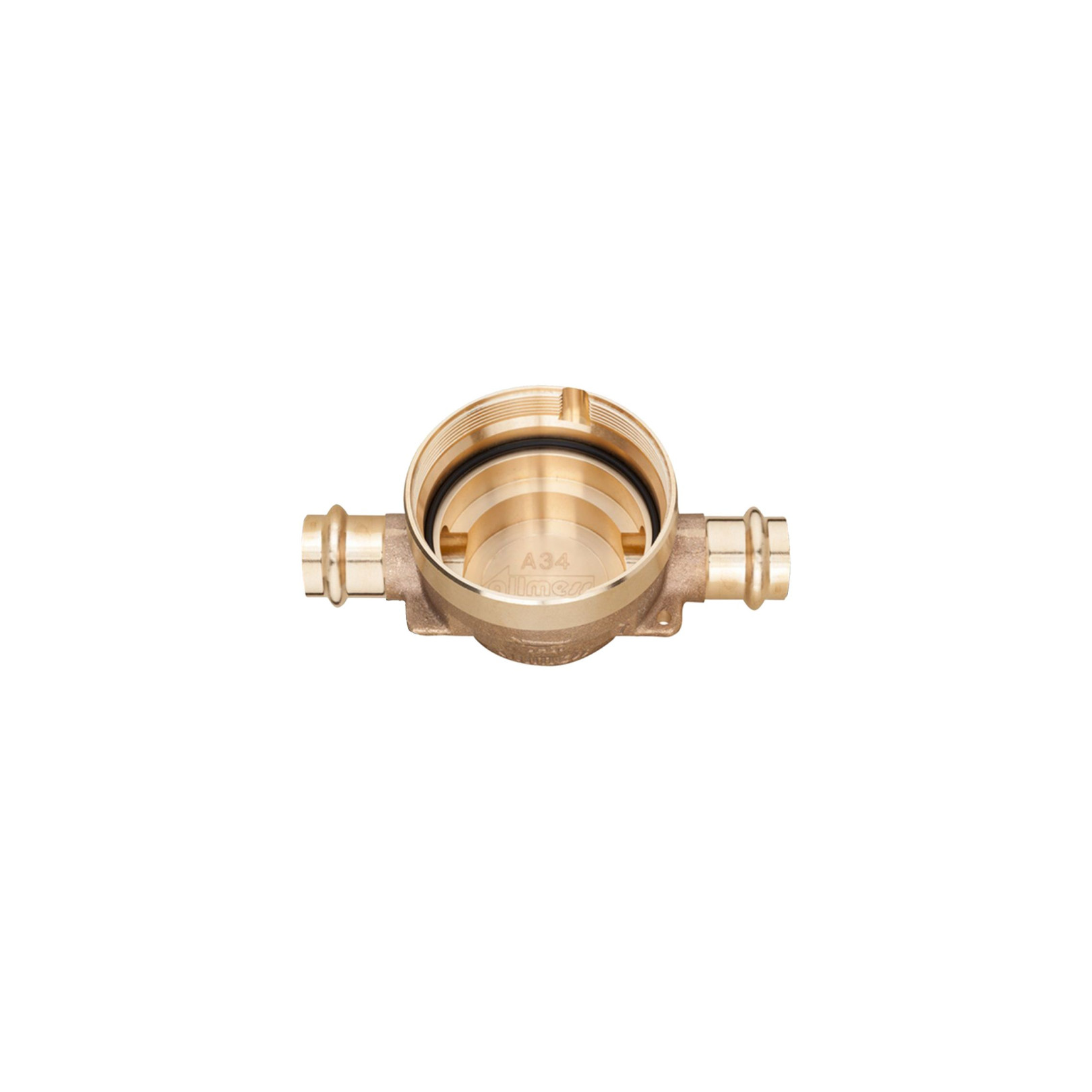 Allmess Einrohranschlussteil EAT 22mm Press Q3 2,5 DN15 140mm Edelstahl Verschlusskappe 0116000006