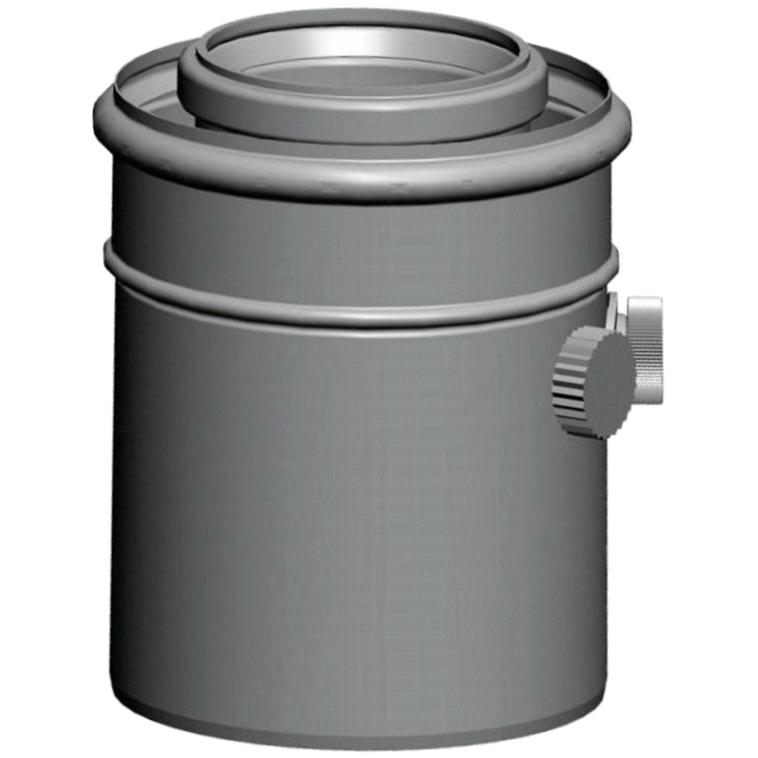 WOLF Anschluss-Adapter DN80/125 Messstutzen 152mm weiß steckbar 2651488
