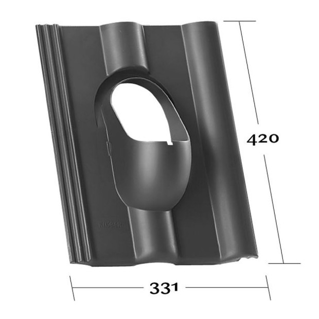 Klöber Platte KE 1 schwarz ohne Rohr KE0001-3-0450