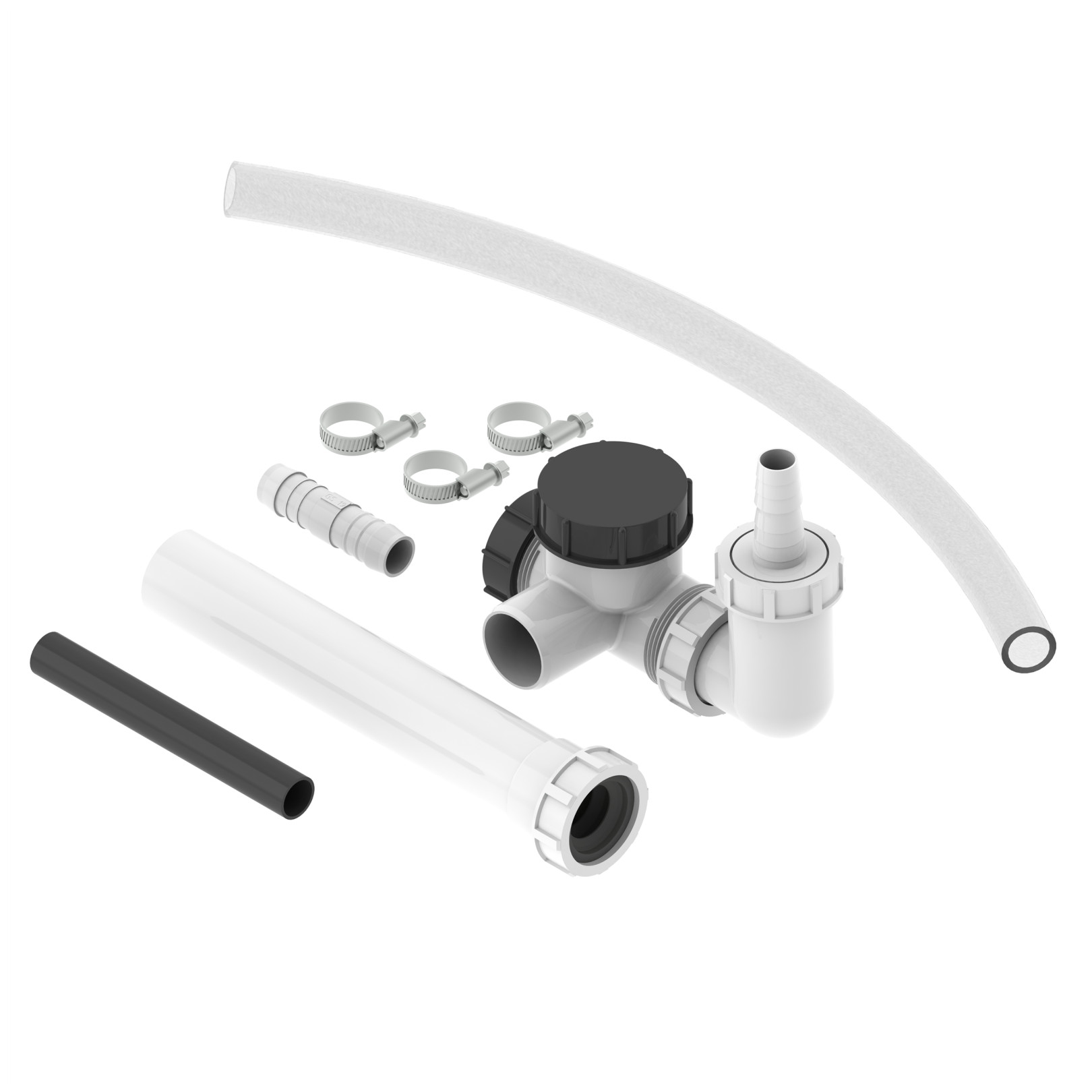 Zehnder Trockensiphonset ComfoAir 160 180 200 225 Kunststoff HDPE weiss 990201331