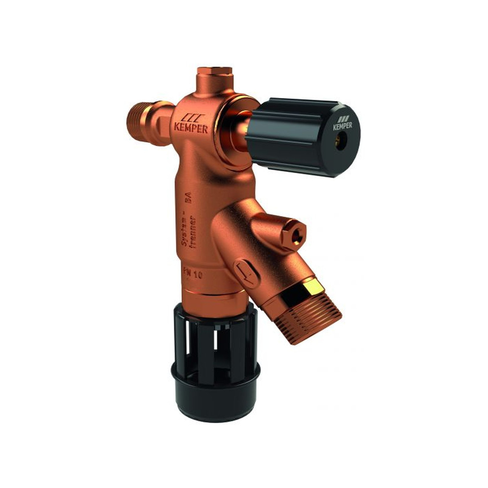 Kemper FK-4 Systemtrenner-Auslaufventil BA Rotguss Griff DN15 3670101500