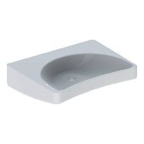 Geberit Waschtisch Paracelsus barrierefrei 64x49cm ohne Hahnloch Überlauf weiß 251060000