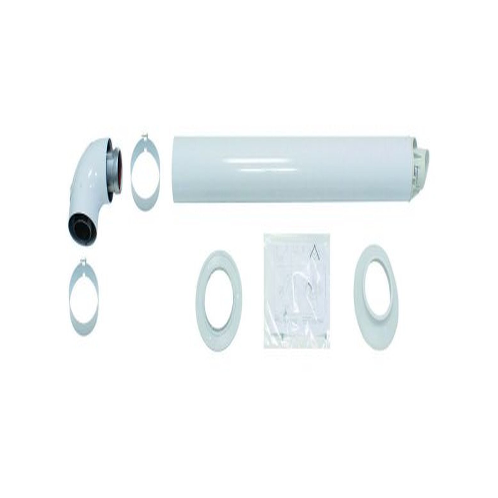 Vaillant Wand- und Dachdurchführung 60/100 mm Aluminium Basis-Anschlussset Revisionsbogen 303835