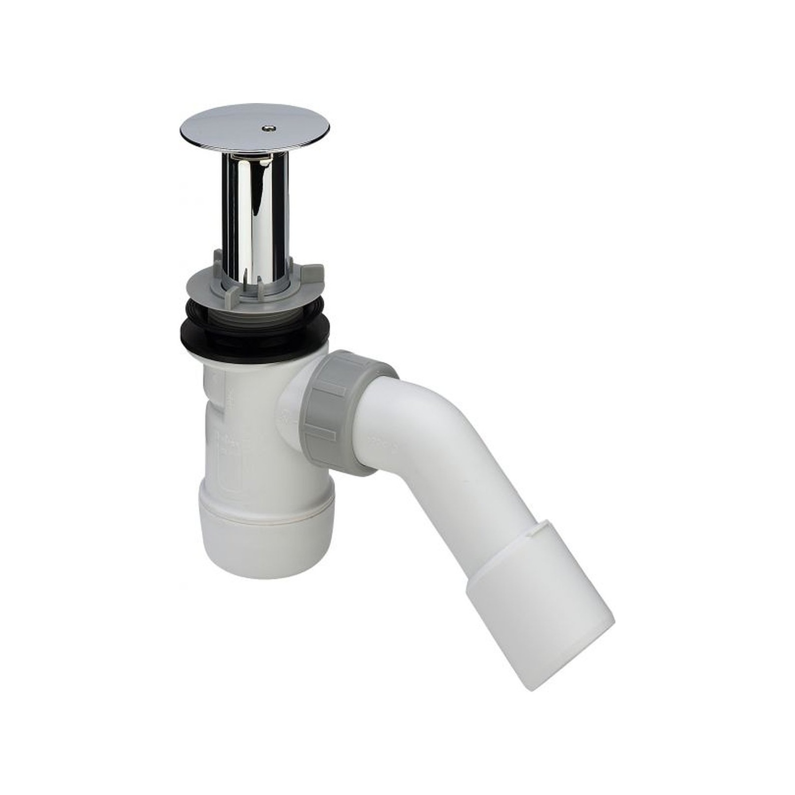 Viega Ablaufgarnitur Duoplex 6934 45 Grad verchromt 52 mm Ablaufloch herausnehmbarer Geruchverschluss 327460