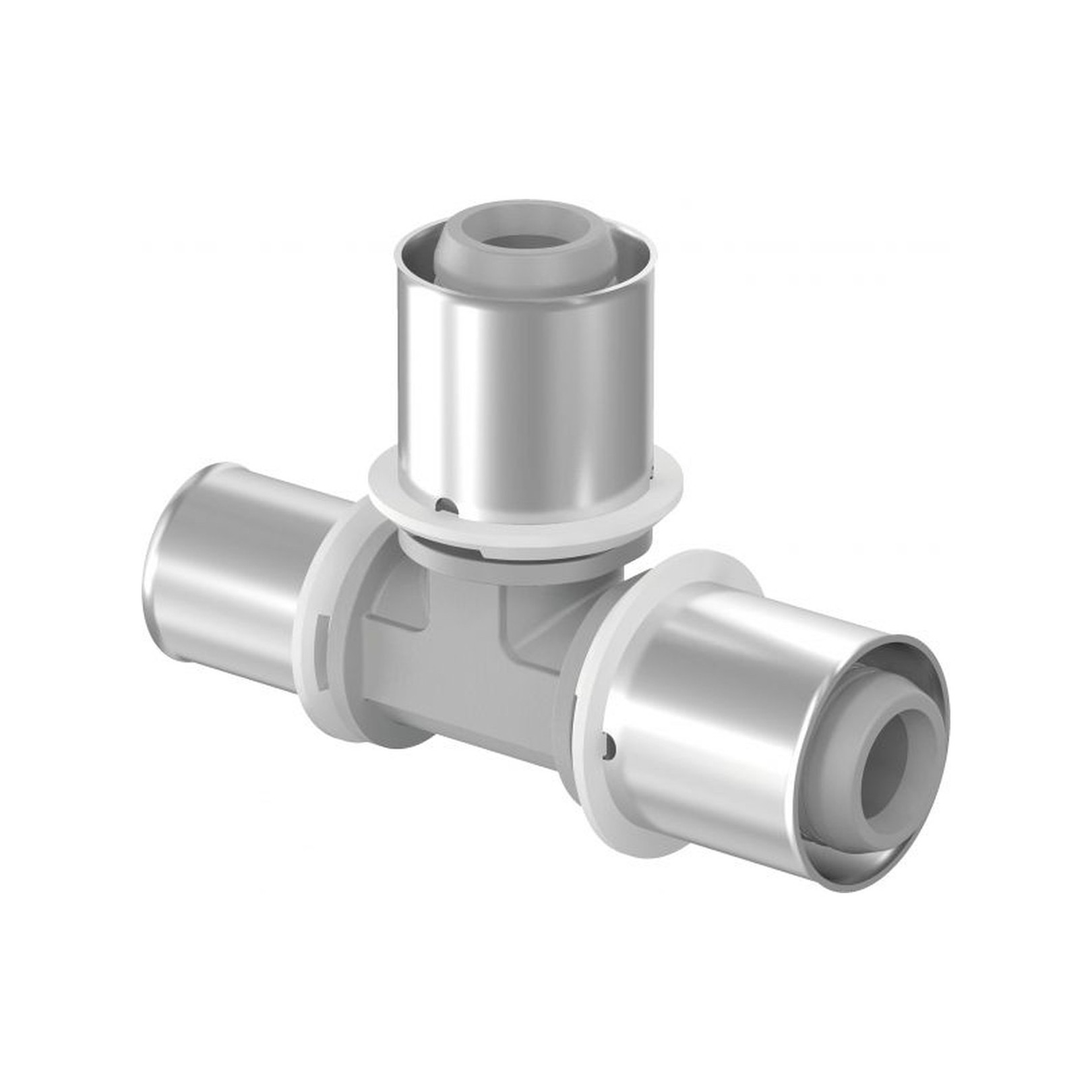 Uponor Verbund-Press-T-Stueck MLC 32x20x32 PPSU Edelstahl-Presshuelse 1022733