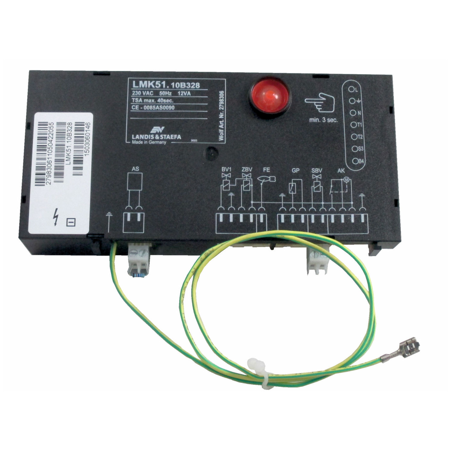 WOLF Gasfeuerungsautomat LMK51.10B328 NG-4E CNG FNG Ersatz 8902556 279830699