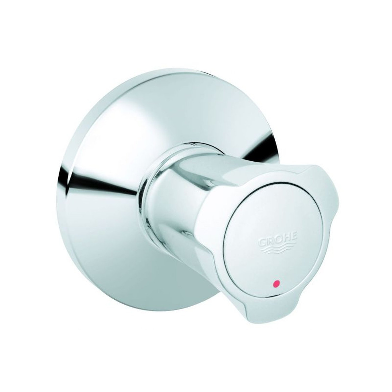 GROHE UP-Ventil Oberbau Costa 19855001 Markierung rot Einbautiefe 10-35 mm chrom wärmeisolierter Metallgriff