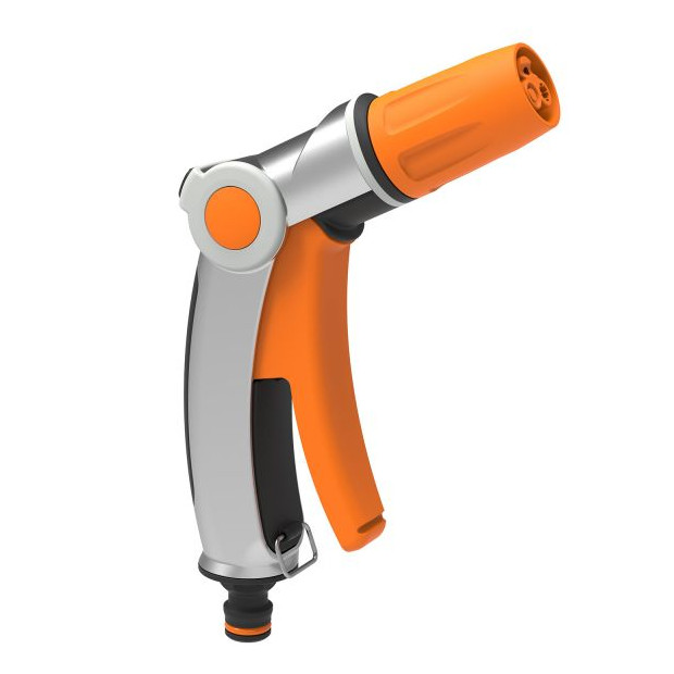 iWater Impulsspritze 3Jet Metal 72022 Gartenspritze Metall 3 Strahlformen Soft-Touch HAN 72022