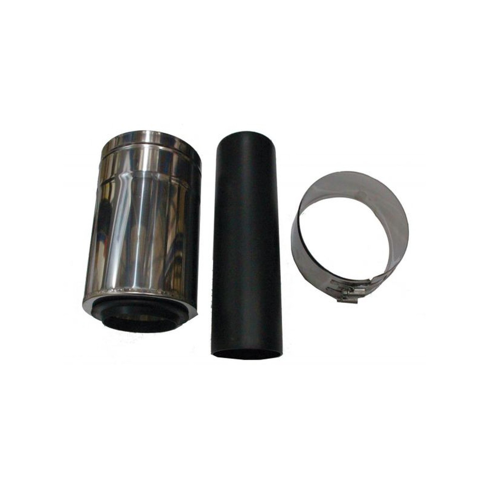 Wolf Mündungsabschluss DN80/125 Luft-Abgasrohr Edelstahl PP Länge 290mm Fassade 2651799