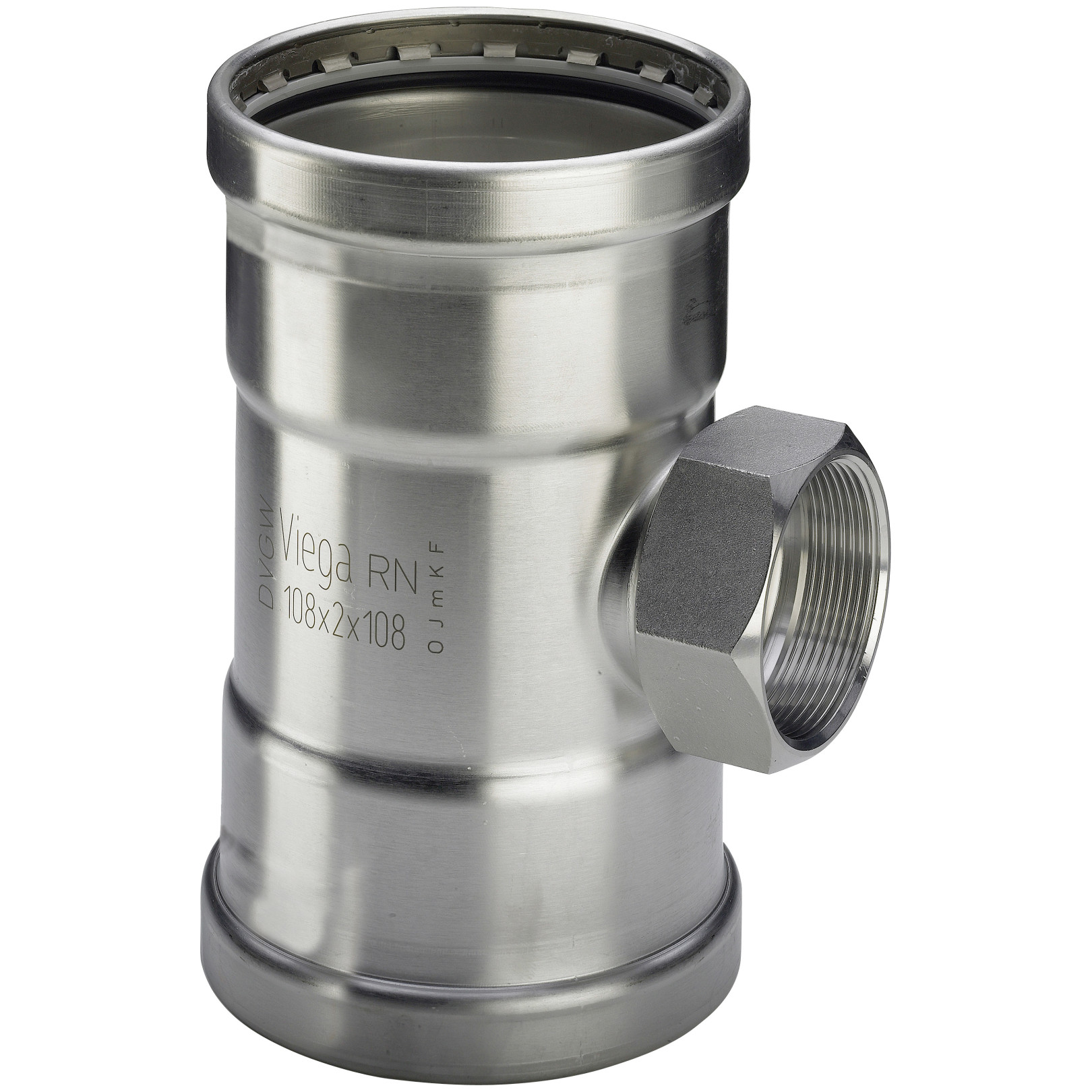 Viega T-Stück Sanpress Inox 2317.2 XL 76-1x2x76-1mm Edelstahl Pressfitting Gas 482879