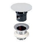 Geberit Ablaufventil freier Auslauf 1 1/4 Zoll x 50 mm glanzverchromt Ventilabdeckung Sieb 152050211