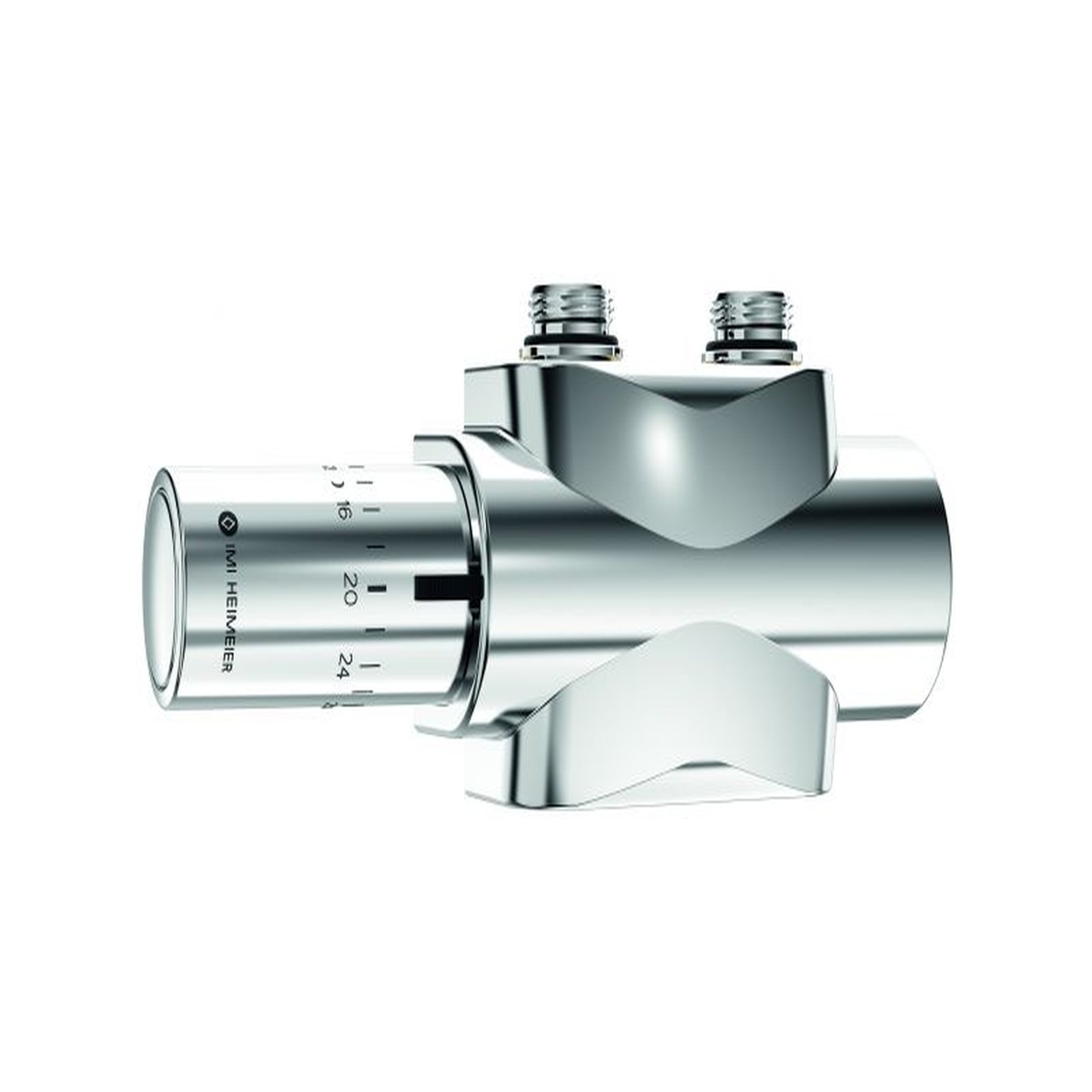 Heimeier Thermostatventil Multilux 4-Set Halo Zweirohrbetrieb 3/4 verchromt Rotguss Design Line 9690-28.800