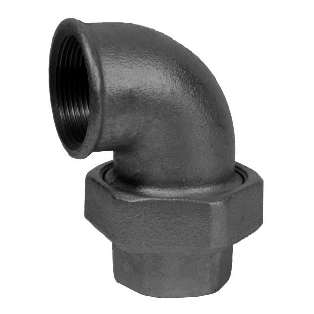 SCHMIDT HERMANN Temperguss-Winkelverschraubung Nr.96 1-2 Zoll Kegeldichtung 2 IG schwarz 14096015