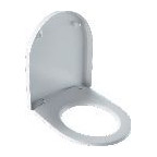 Geberit WC-Sitz Renova Plan weiß Duroplast Edelstahl Befestigung oben überlappend 573075000