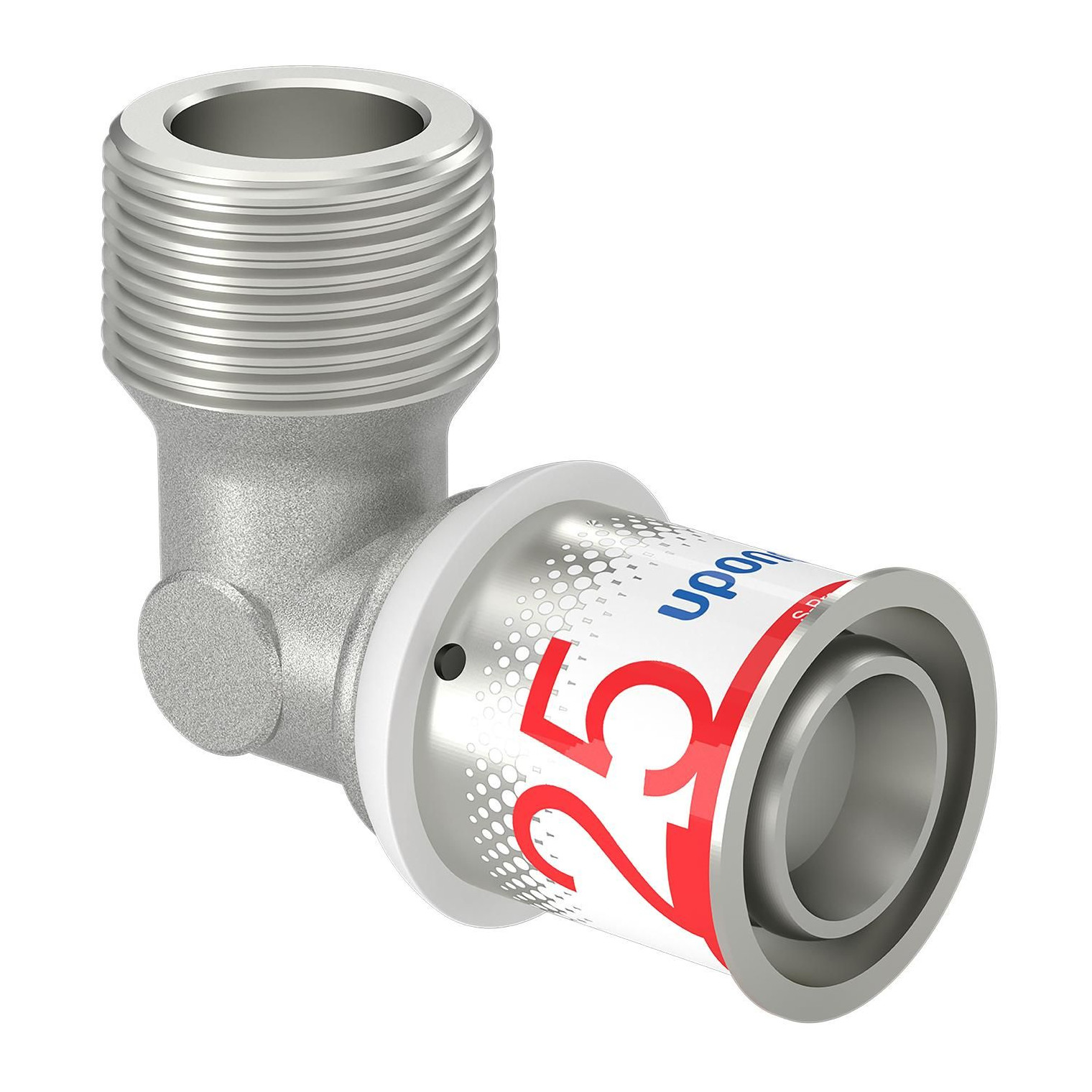 Uponor S-Press PLUS Winkelnippel 25mm DN20 3/4 AG Pressmuffe Edelstahlpresshülse DVGW 1070535