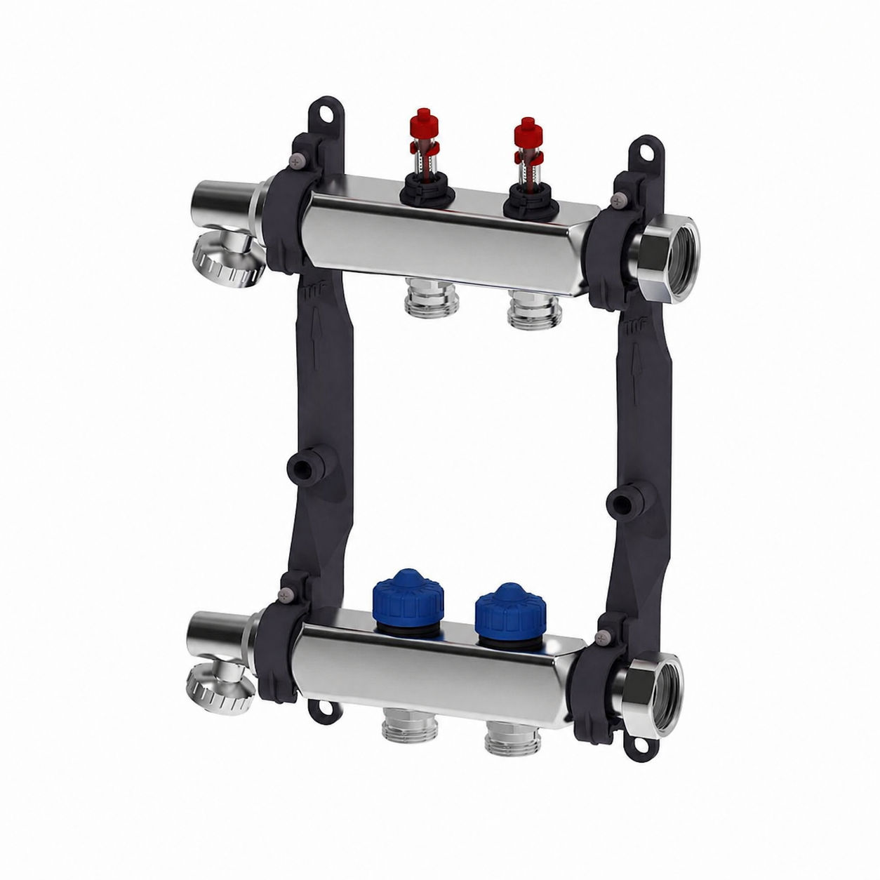 Roth Heizkreisverteiler 2-Heizkreise Edelstahl mit DFA absperrbar 1135009997