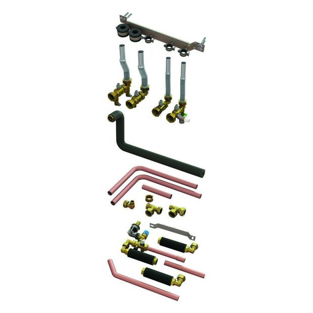 Vaillant Anschlusskonsole flexoCOMPACT Befuellstation Edelstahlrohre Absperreinrichtungen 0020205412