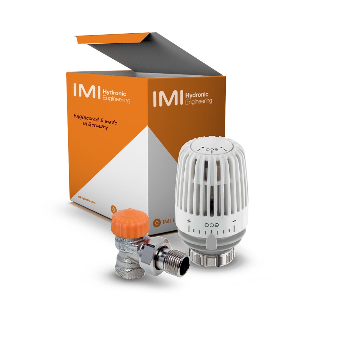 IMI Heimeier Set Eclipse Thermostatkopf K Eco 3-8 Zoll Eck 9696-24.800