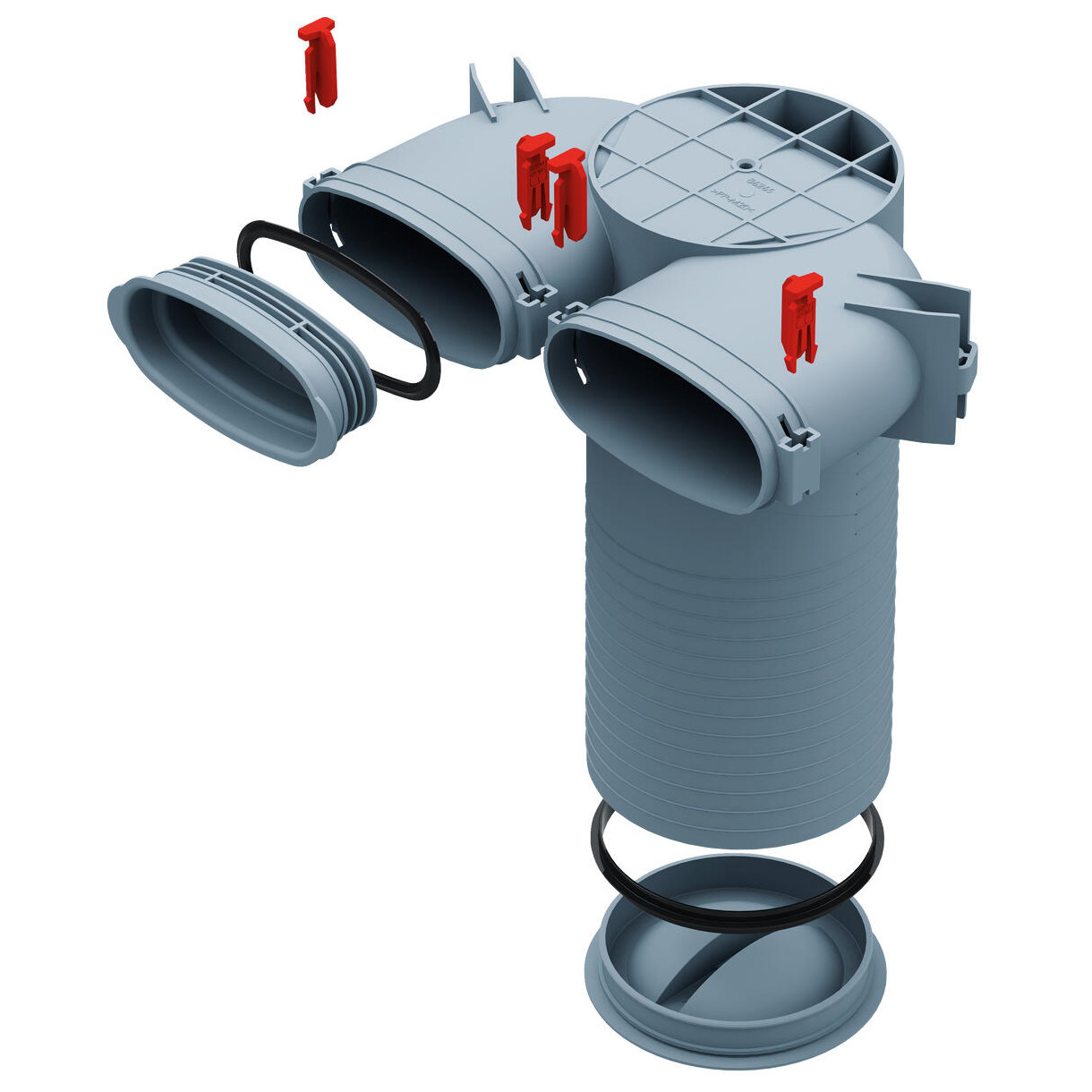 Helios KWL Deckenwandkasten FRS-DWK 2-51 125 oval FlexPipe Plus Polypropylen 03858
