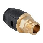 Geberit PushFit Übergang AG Messing d16 R 1-2 Zoll O-Ring EPDM 650551001
