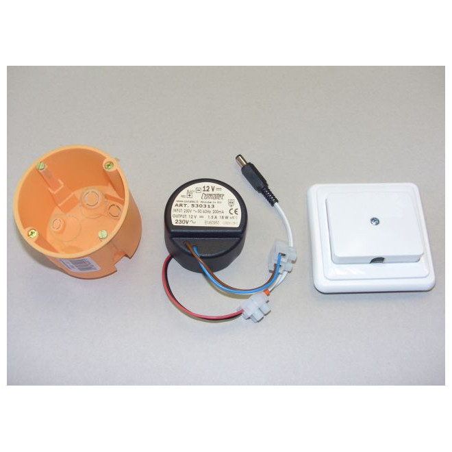 Bemm UP-Netzteil-Set PZHUPN24 12 VDC 24 W Kabelauslass Rahmen Stecker