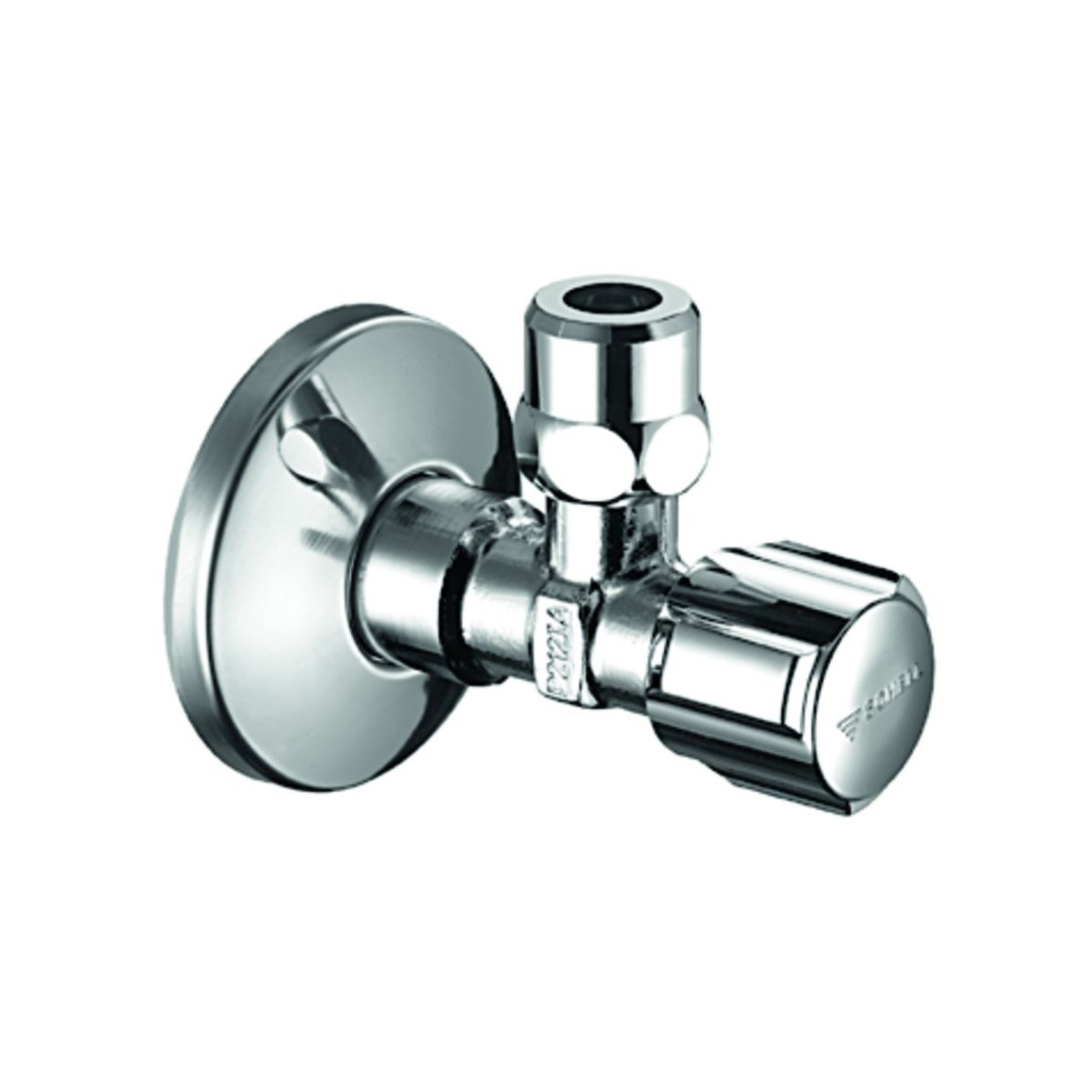 Schell Eckventil Comfort 3/8 Zoll Messing verchromt selbstdichtend Quetschverschraubung Rosette 049060699