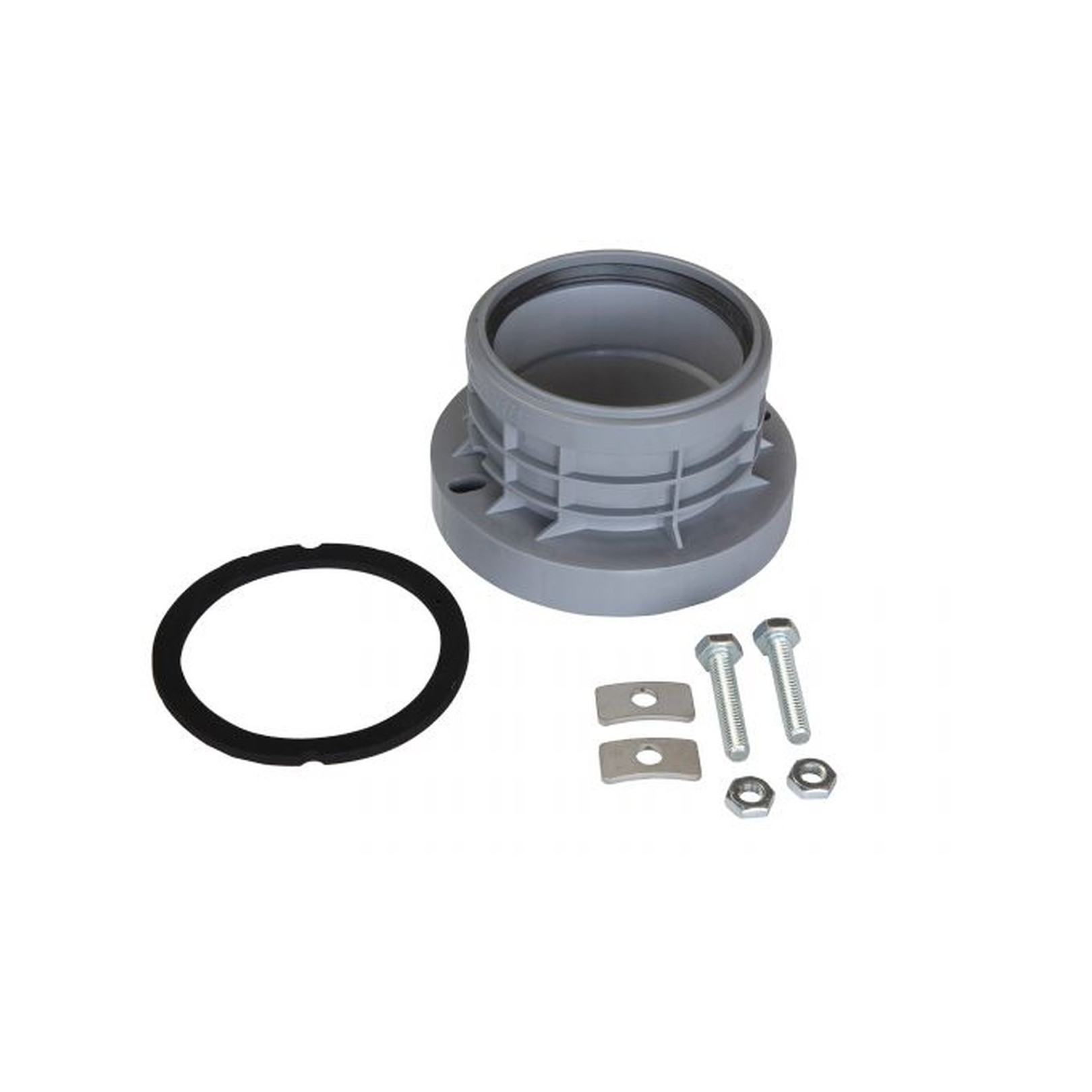 Airfit Flansch-Adapter DN110/110 PP 1-teilig schwerentflammbar DIN4102-B2 Lochabstand 125-143mm 119110FA