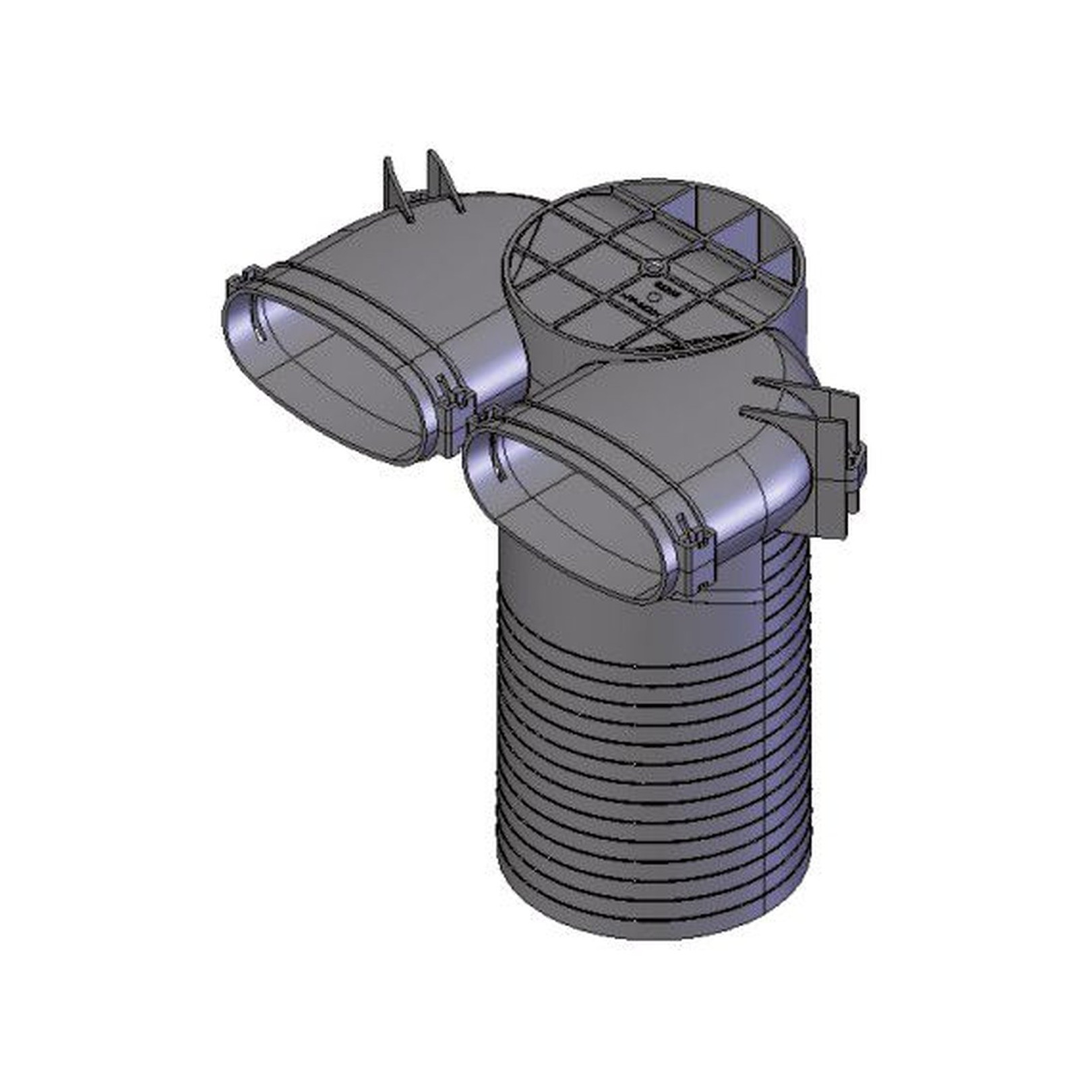 Helios KWL Deckenwandkasten FRS-DWK 2-51 125 oval FlexPipe Plus Polypropylen 03858