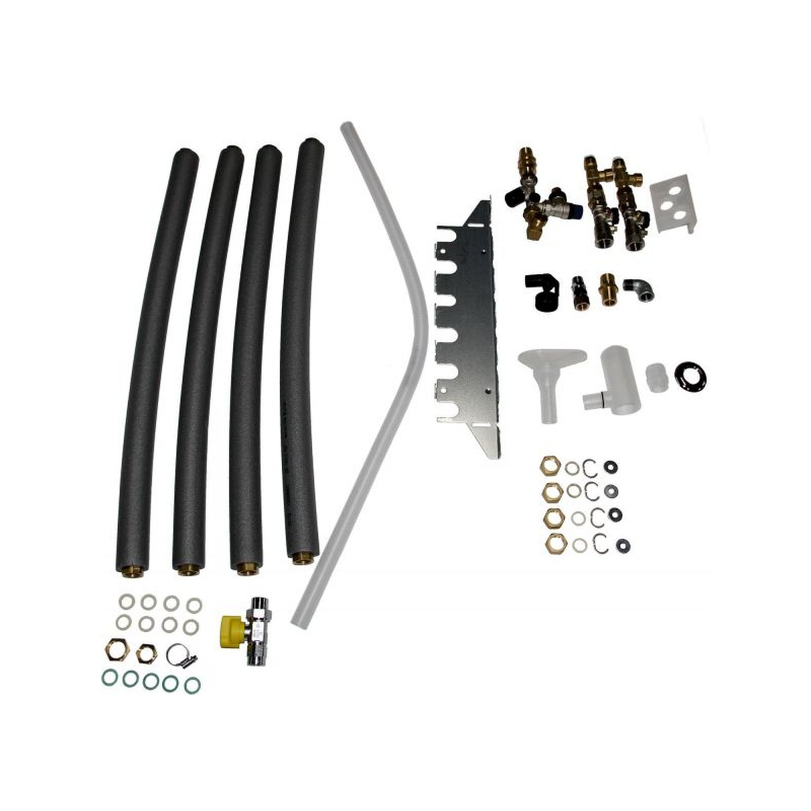 Wolf Anschluss-Set CGS-2 Aufputzinstallation teil-vormontiert Edelstahlwellrohr Sicherheitsventil 2072333