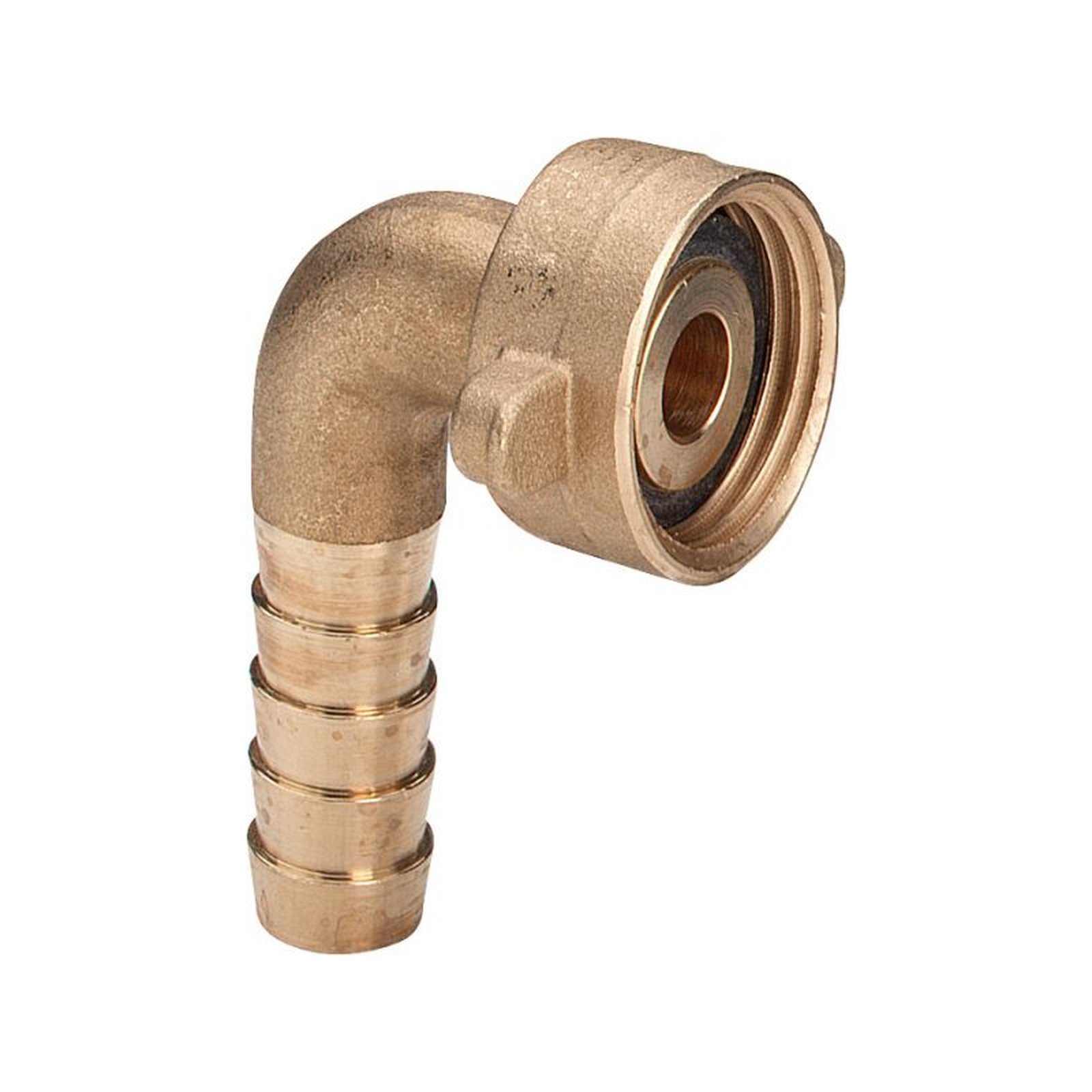 Winkelschlauchverschraubung 1/2x3/4" flachd. messing blank