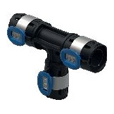 Geberit FlowFit T-Stück reduziert PPSU 32-25-25 mm Pressindikator 90 Grad 620103001