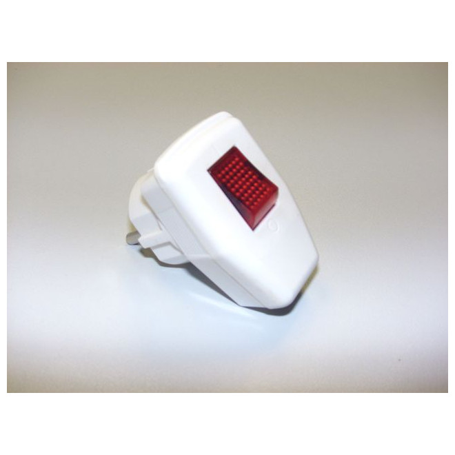 Bemm Schukostecker ZEXSTECKERSW 230V Schalter beleuchtet weiss 4045862676518