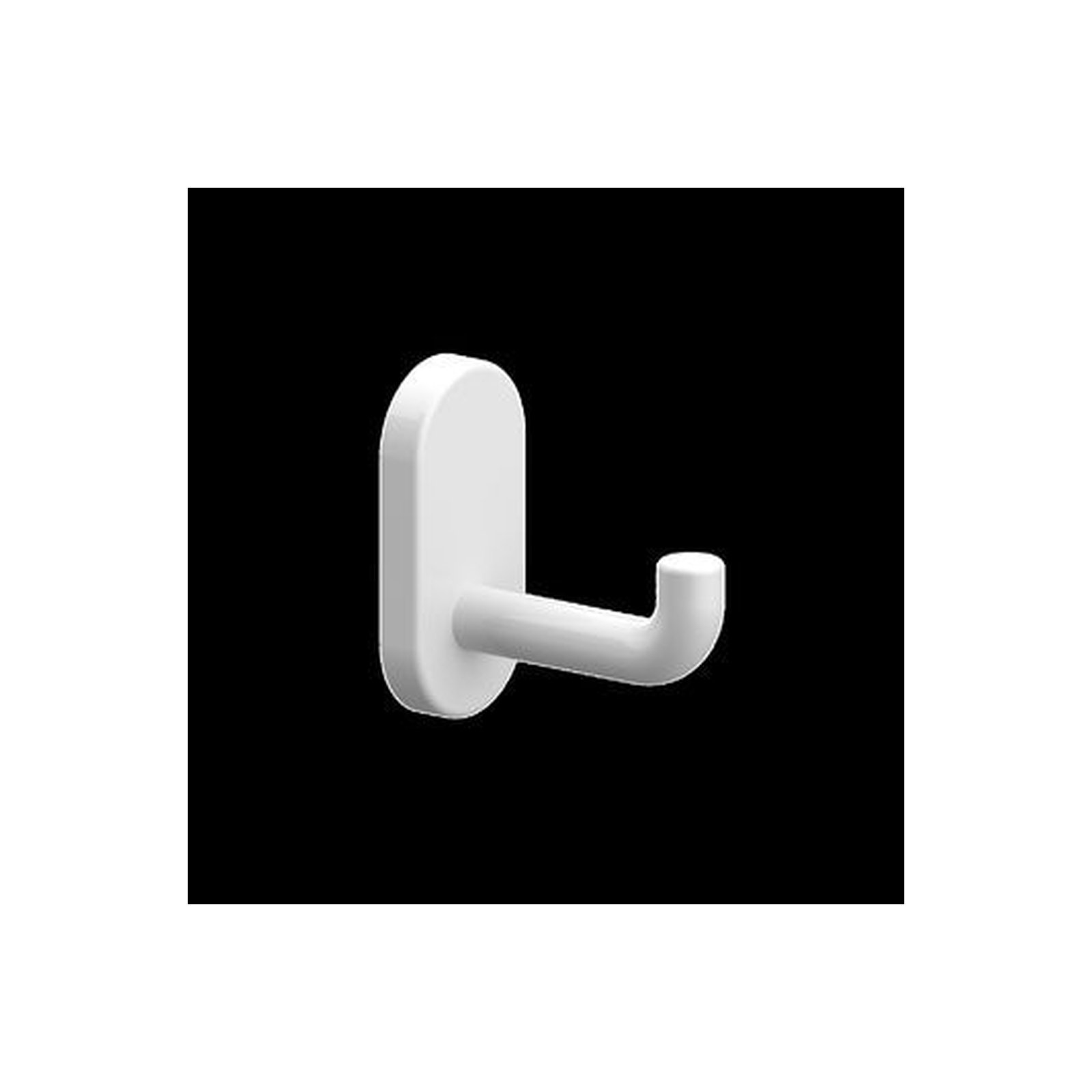 Normbau Wandhaken Silver Age System 7 x 3,4 cm Nylon weiß verdeckte Verschraubung 0583110019