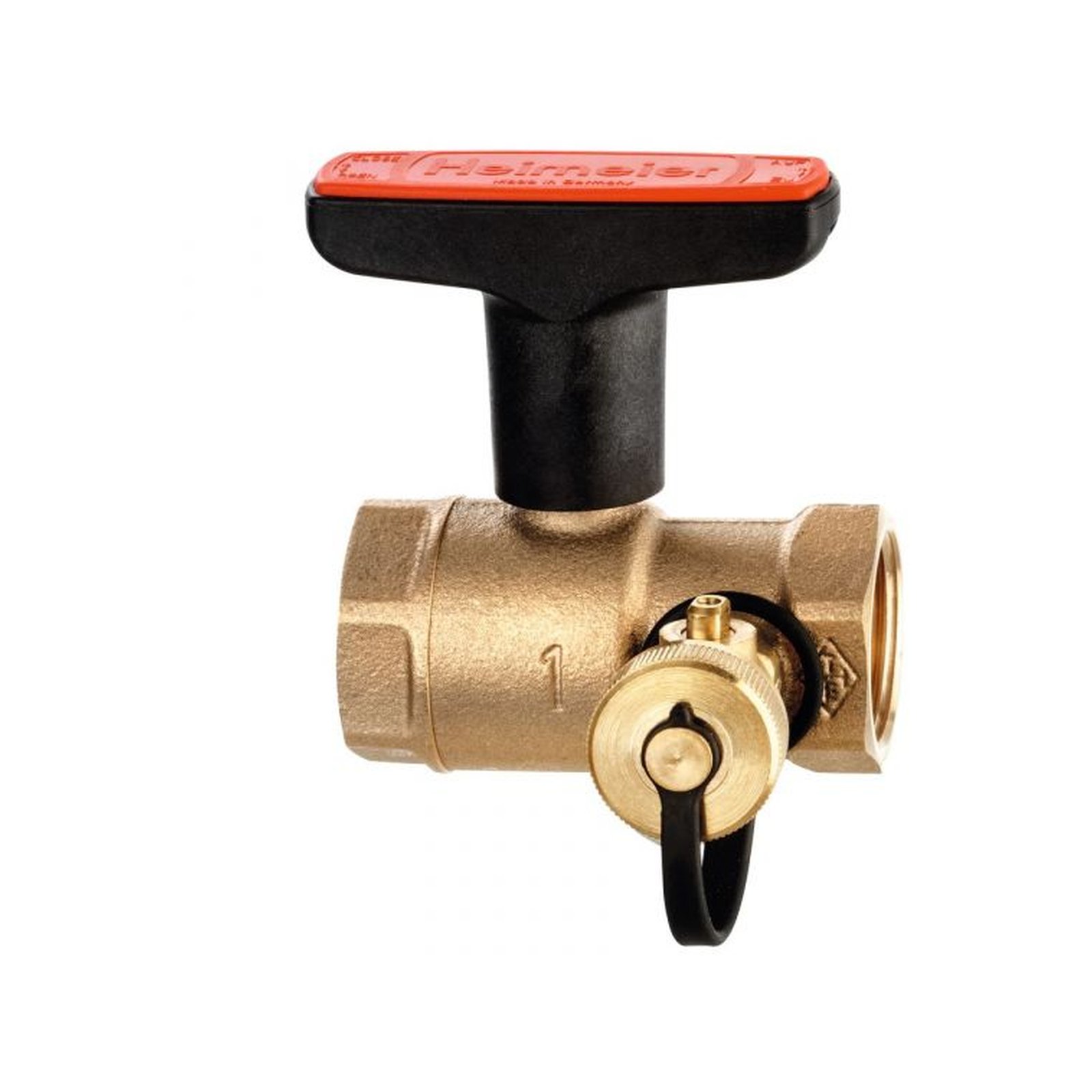 Heimeier Heizungskugelhahn DN20 3/4 Zoll Globo H Entleerung Innengewinde Rotguss PTFE EPDM 0615-03.000