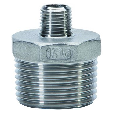 Gebo Edelstahl-Gewindefitting 245 Reduzierdoppelnippel 3-8-Zoll x 1-4-Zoll 6245-038014