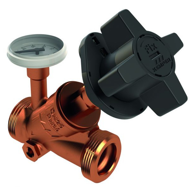KEMPER Regulierventil MULTI-FIX-PLUS 1506G02000 DN20 Rotguss Thermometer Entleerstopfen Außengewinde