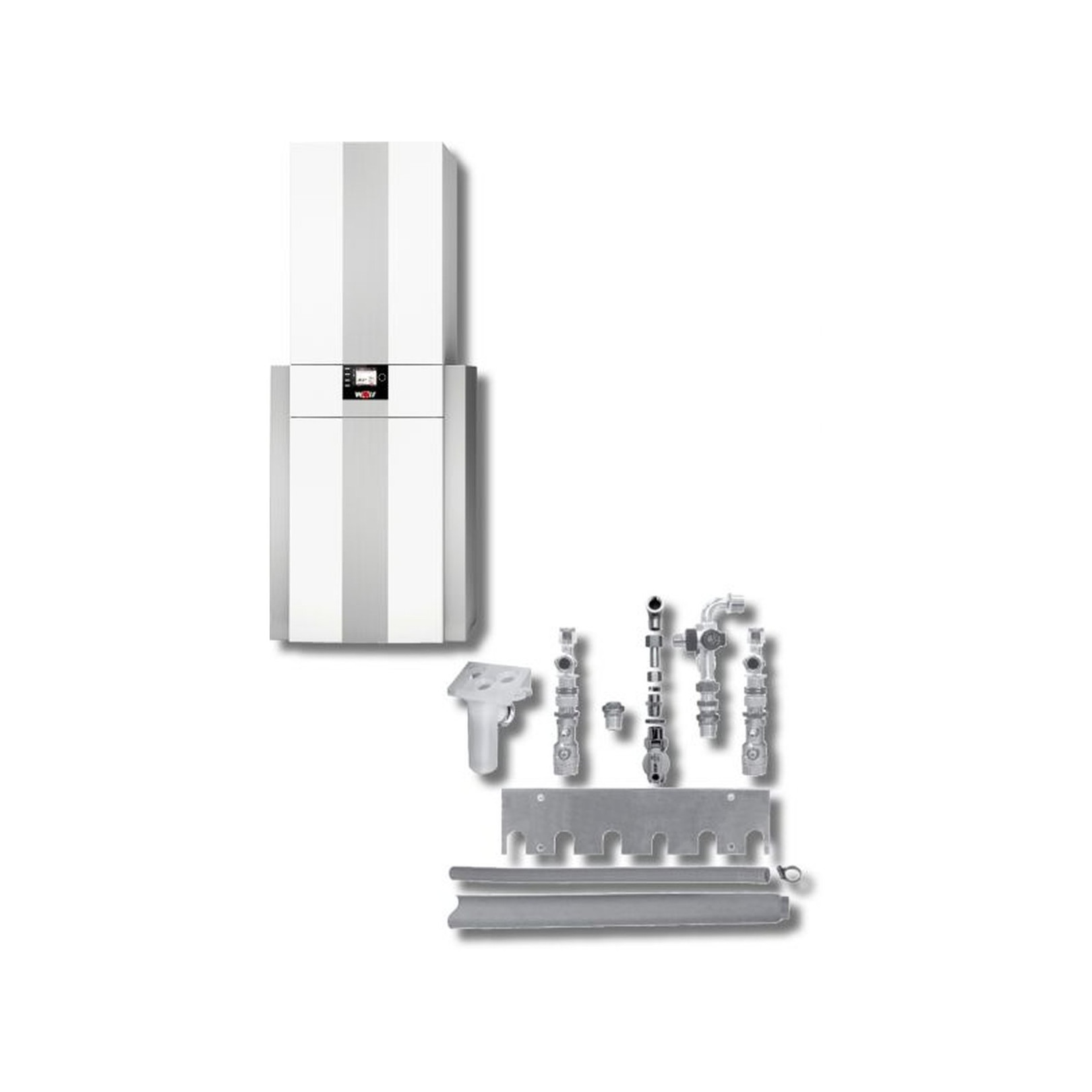 Wolf Brennwertzentrale CGS-2-20/160L Paket Regelung BM-2 vormontiert Aufputz 8615015F01