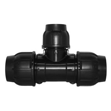 Gebo Klemmverbinder T-Stück reduziert Typ PTR 25x20x25 PP-B NBR Dichtung DVGW 13122520