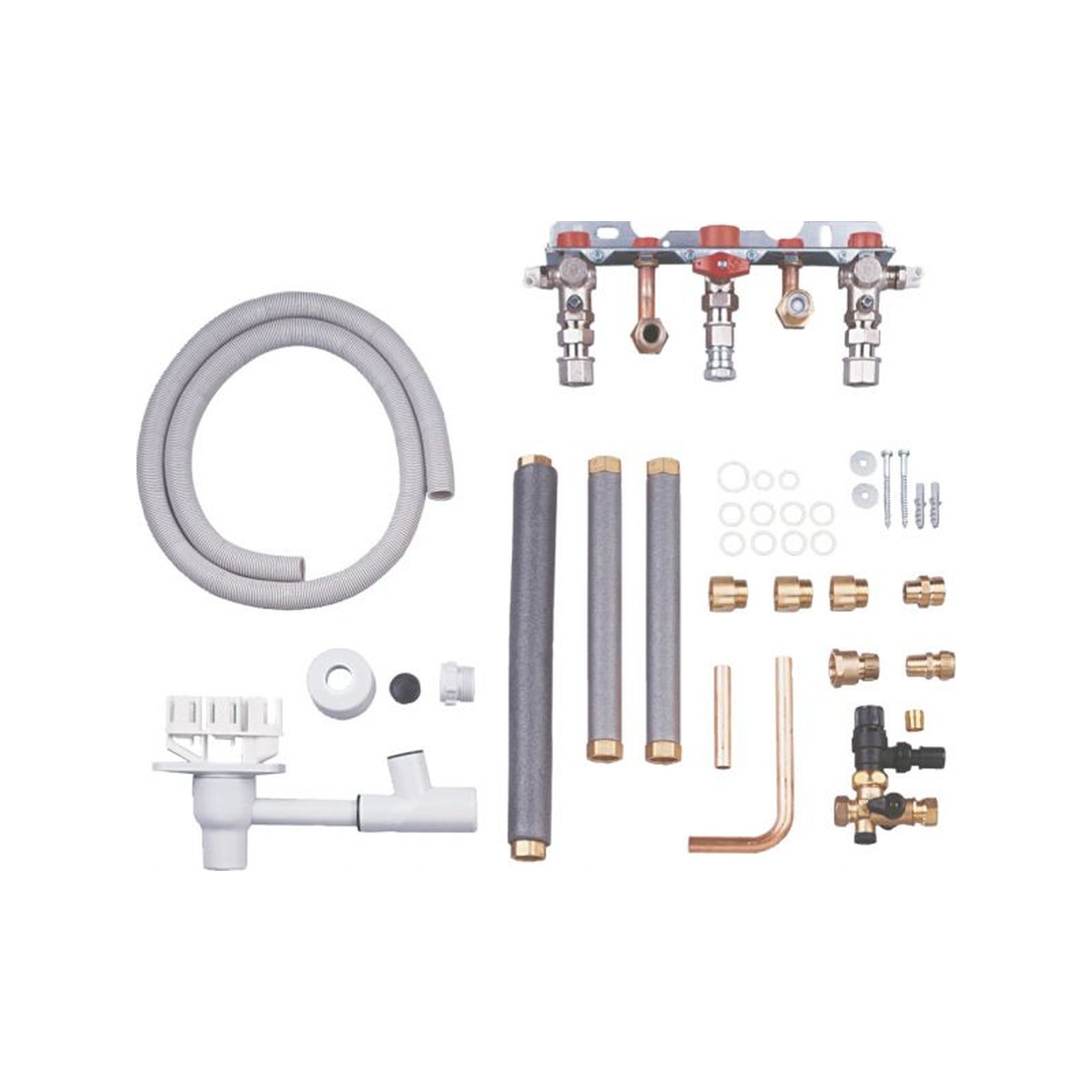 Bosch Installationssatz Aufputz Nr. 615/2.1 Heizung Sanitär Montageanschlussplatte Metallwellschlauch Sicherheitsgruppe 7719002723