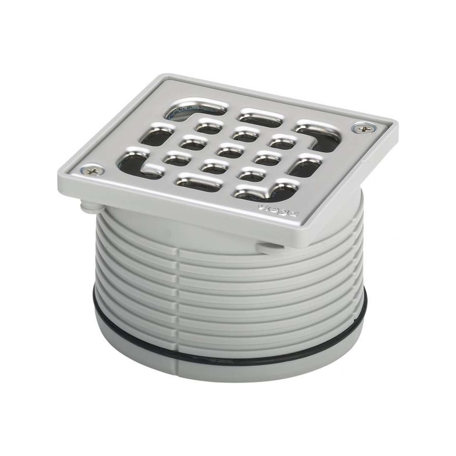 Viega Aufsatz 4934.1 Advantix 100x100 mm Edelstahlrost Kunststoffrahmen Rückstaudichtung 555177