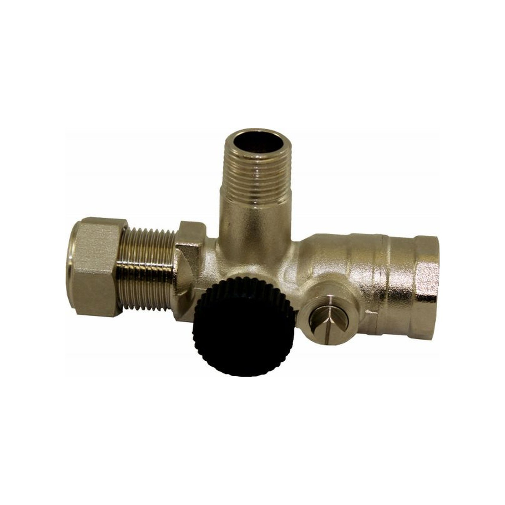 Wolf Durchgangswartungshahn RP3/4 KFE-Hahn Sicherheitsventil R1/2 verchromt Aufputz 2070614