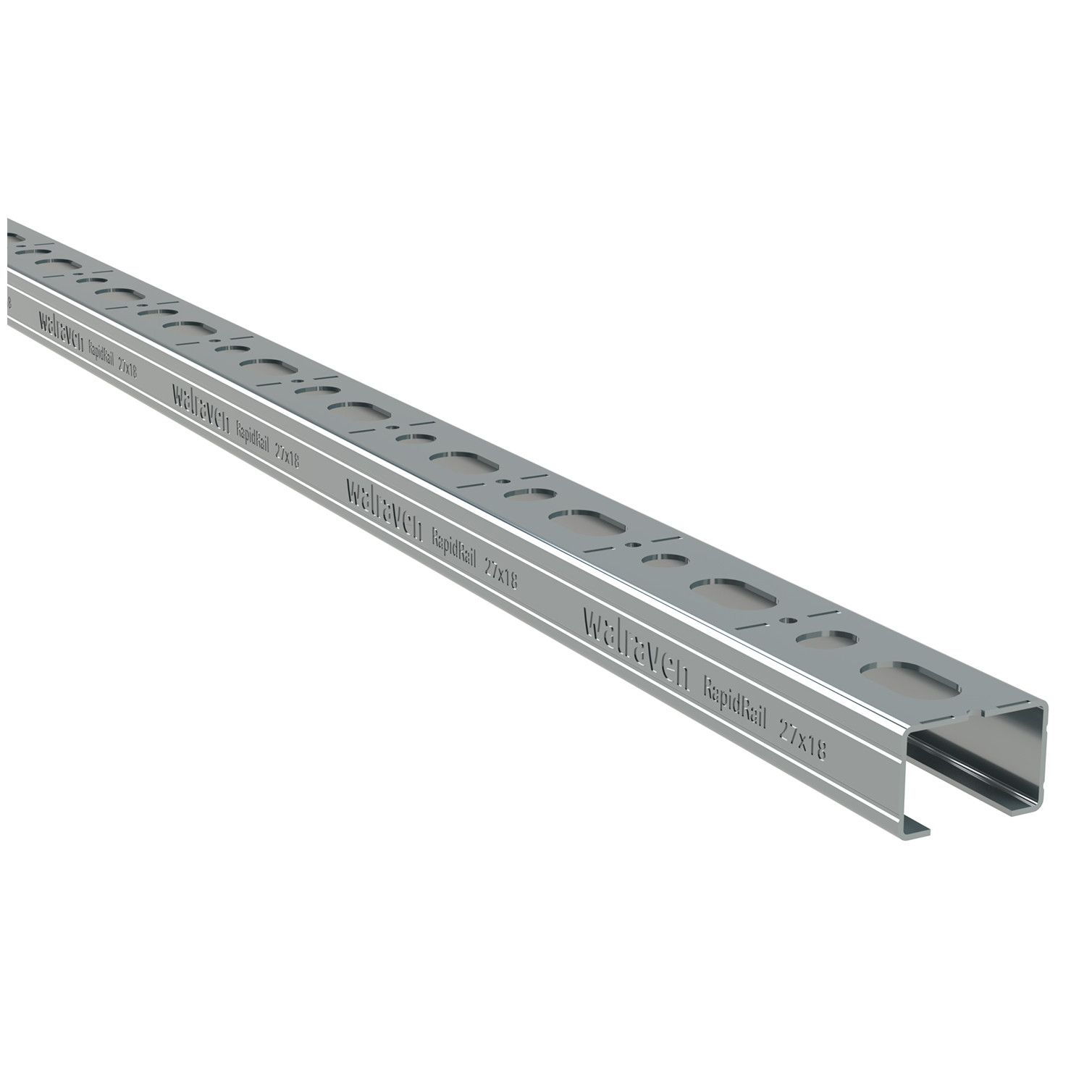 Walraven Montageschiene RapidRail 27x18 C-Profil Schnittmarkierungen 650527182
