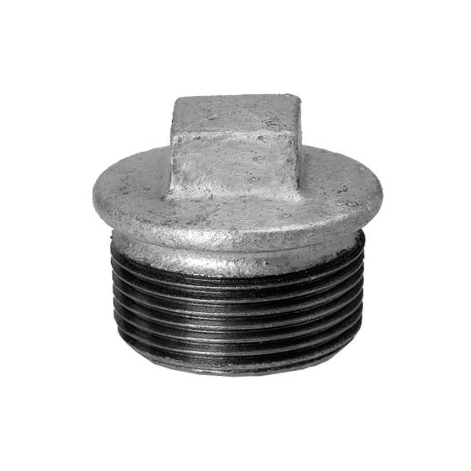 SCHMIDT HERMANN Temperguss Stopfen DN 10 3/8 Zoll verzinkt mit Rand 13290010