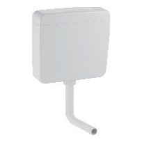 Geberit Spuelkasten AP127 Spuel-Stopp tiefhaengend Wasseranschluss unten links weiss-alpin 127022111