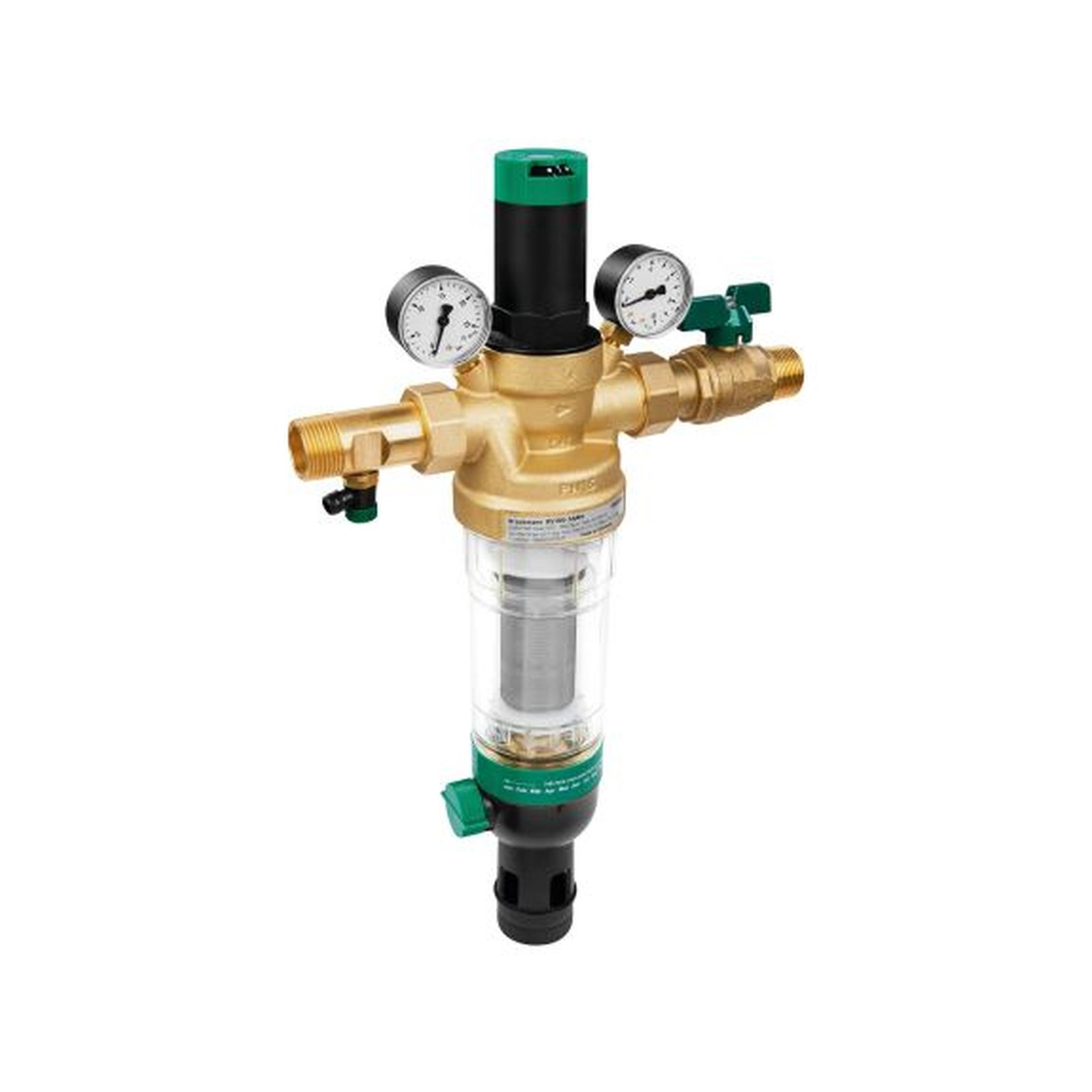 Honeywell Hauswasserstation TOP HS10S Rückspülfilter Double Spin 2 Zoll Druckminderer Messing HS10S-2AA