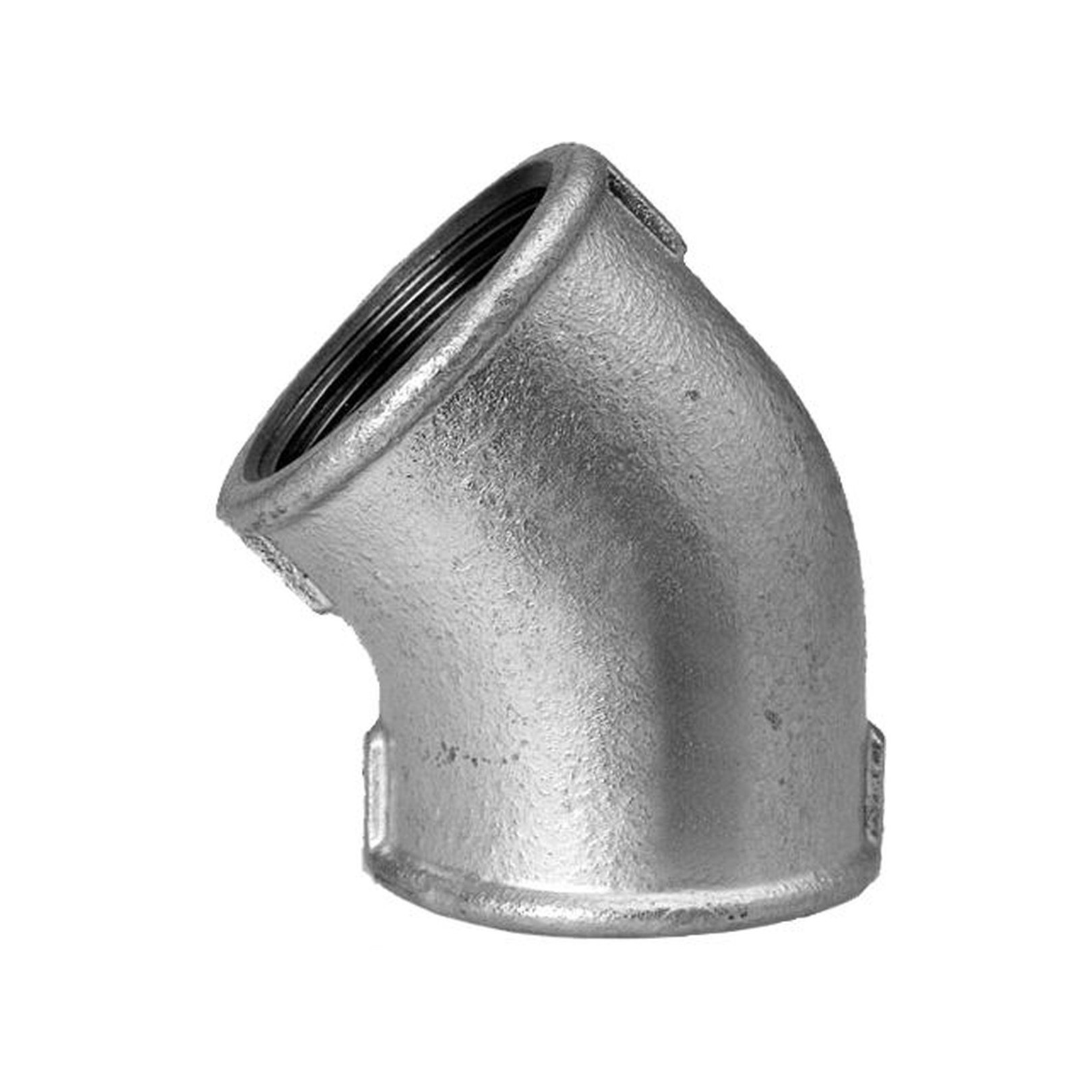 Schmidt Hermann Temperguss Winkel DN 20 3/4 Zoll 45Grad Innengewinde verzinkt 13120020